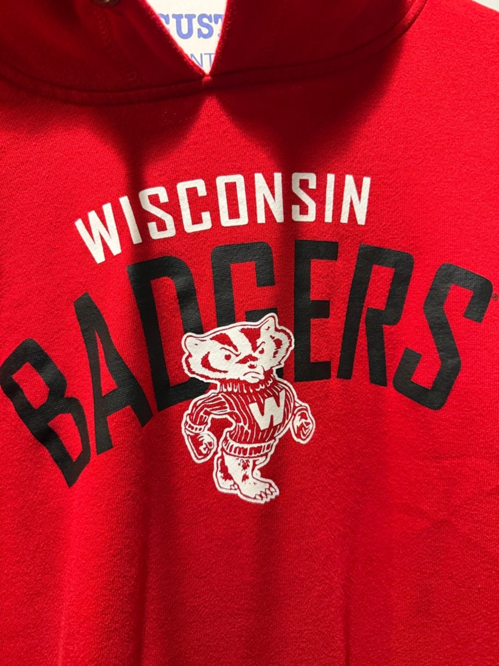 47 Brand Wisconsin Badgers Red Crewneck Hoodie